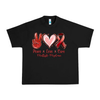 Black Peace love cure Multiple Myeloma Urban Heavy Tee - NancyCooperArtShop