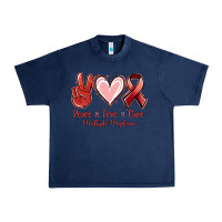 Peace Love Cure Multiple Myeloma Urban Heavy Tee | Teevron