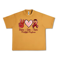 Peanut Butter Peace love cure Multiple Myeloma Urban Heavy Tee - NancyCooperArtShop