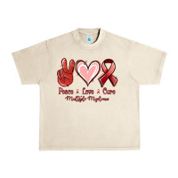 Sandshell Peace love cure Multiple Myeloma Urban Heavy Tee - NancyCooperArtShop