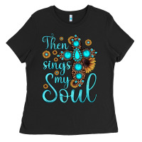 Black then sings my soul cross Ladies Tee - JahusDesignShop