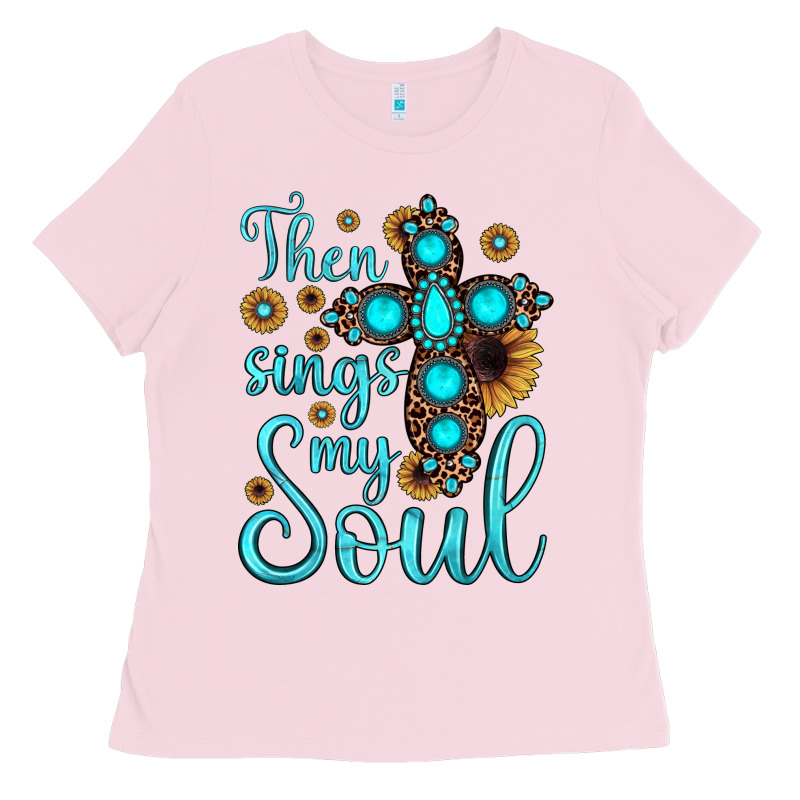 Then Sings My Soul Cross Ladies Tee by JahusDesignShop | Teevron