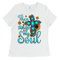 White then sings my soul cross Ladies Tee - JahusDesignShop
