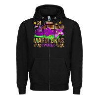 Black Mardi Gras cruise Zipper Hoodie - NancyCooperArtShop