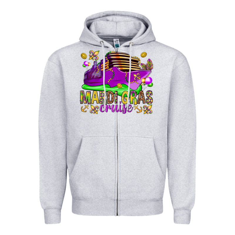 Mardi Gras Cruise Zipper Hoodie by NancyCooperArtShop | Teevron