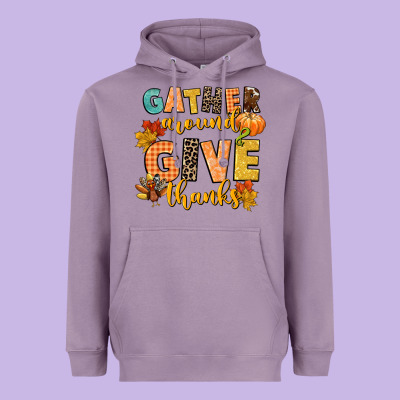 Gather Around And Give Thanks Heavyweight Hoodie Designed By Cowgirlartshop