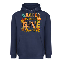 Navy gather around and give thanks Heavyweight Hoodie - CowGirlArtShop