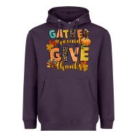 Plum gather around and give thanks Heavyweight Hoodie - CowGirlArtShop