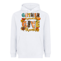 White gather around and give thanks Heavyweight Hoodie - CowGirlArtShop