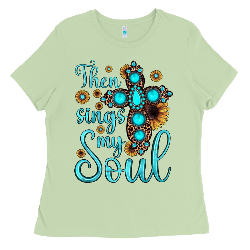 Then Sings My Soul Cross Ladies Tee by JahusDesignShop | Teevron