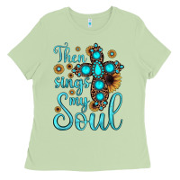 Matcha then sings my soul cross Ladies Tee - JahusDesignShop