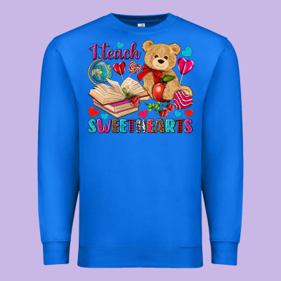 I Teach Sweethearts Valentine's Day Premium Sweatshirt Designed By Howdyjamesfarm
