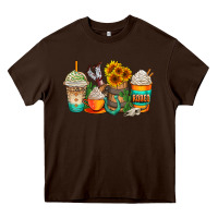 Chocolate Brown rodeo coffee cups Heavy Core Tee - AdoDesignShop