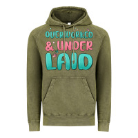 Vintage Olive overworked underlaid Vintage Hoodie - MaliasSmallBusiness