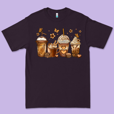 Melanin Afro Coffee Cups Premium Tee Designed By Jasminsmagicworld