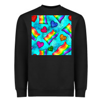 Pride Lgbtq Flags And Leopard Seamless Pattern Heavyweight Sweatshirt | Teevron