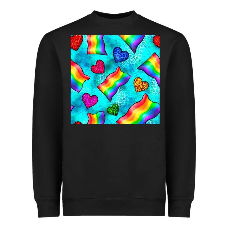 Pride Lgbtq Flags And Leopard Seamless Pattern Heavyweight Sweatshirt by BundleAndBundleShop | Teevron