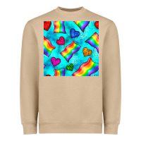 Mushroom Pride lgbtq flags and leopard seamless pattern Heavyweight Sweatshirt - BundleAndBundleShop