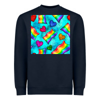 Navy Pride lgbtq flags and leopard seamless pattern Heavyweight Sweatshirt - BundleAndBundleShop
