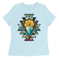 Baby Blue cowhide leopard bull skull aztec Ladies Tee - JahusDesignShop