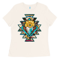 Cowhide Leopard Bull Skull Aztec Ladies Tee | Teevron