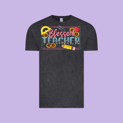 Blessed Teacher Vintage Tee Designed By Maliassmallbusiness