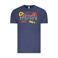 Vintage Denim blessed teacher Vintage Tee - MaliasSmallBusiness