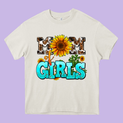 Mom Of Girls Heavy Core Tee Designed By Adodesignshop