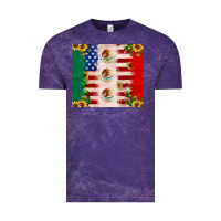 Cloud Purple American flag mexico flag sunflower cactus Vintage Tee - JahusDesignShop