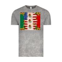 Cloud Rock American flag mexico flag sunflower cactus Vintage Tee - JahusDesignShop