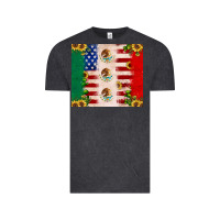 Vintage Black American flag mexico flag sunflower cactus Vintage Tee - JahusDesignShop