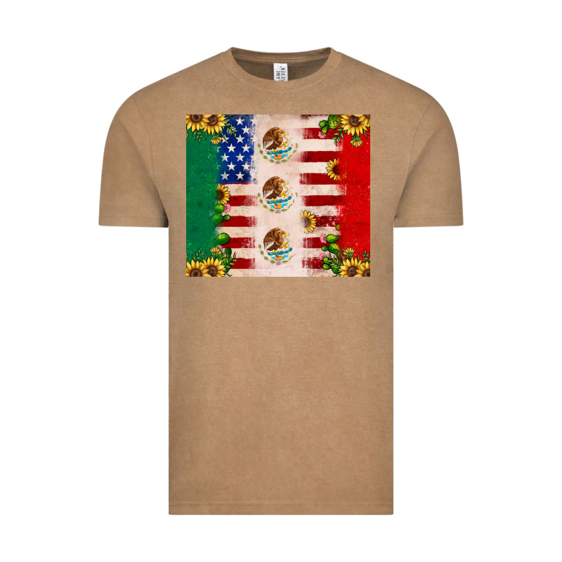 American Flag Mexico Flag Sunflower Cactus Vintage Tee by JahusDesignShop | Teevron