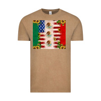 Vintage Coffee American flag mexico flag sunflower cactus Vintage Tee - JahusDesignShop