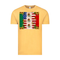 Vintage Mustard American flag mexico flag sunflower cactus Vintage Tee - JahusDesignShop