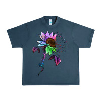 Midnight Navy Autism be kind Urban Heavy Tee - NancyCooperArtShop