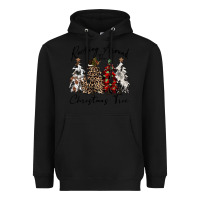 Black rocking around the christmas tree Heavyweight Hoodie - CowGirlArtShop