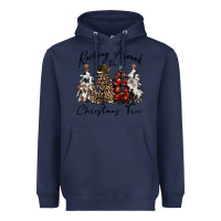 Navy rocking around the christmas tree Heavyweight Hoodie - CowGirlArtShop