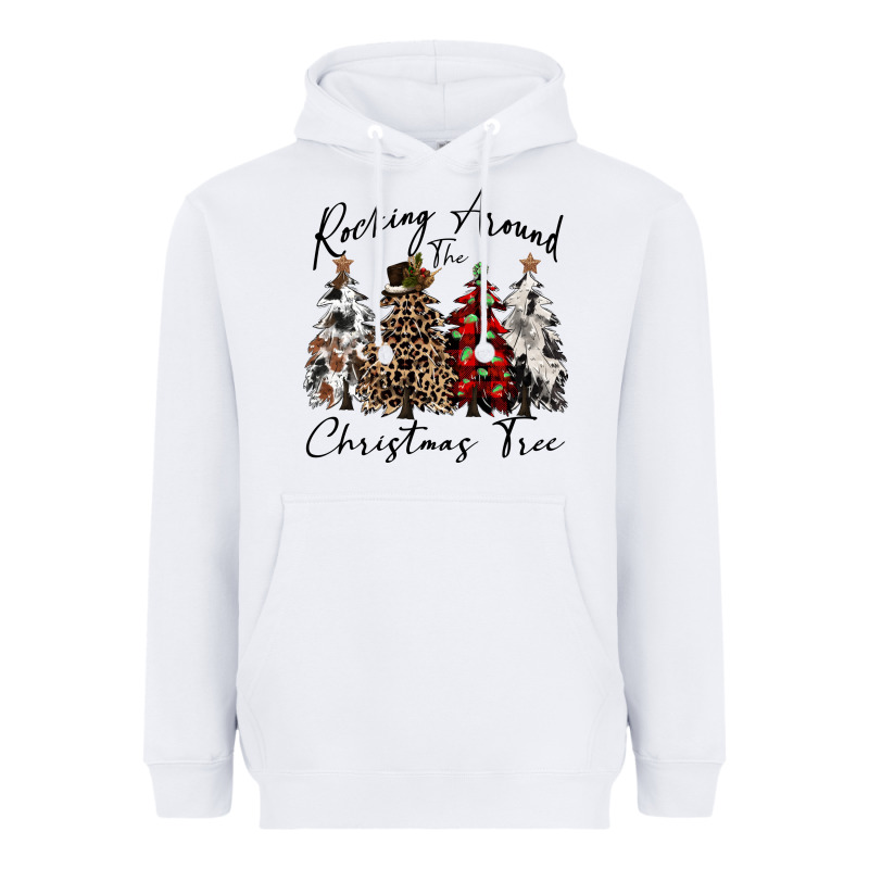 Rocking Around The Christmas Tree Heavyweight Hoodie by CowGirlArtShop | Teevron