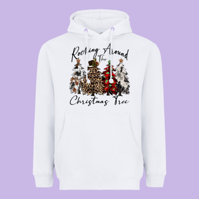 Rocking Around The Christmas Tree Heavyweight Hoodie Designed By Cowgirlartshop