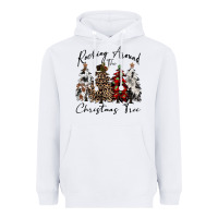 White rocking around the christmas tree Heavyweight Hoodie - CowGirlArtShop