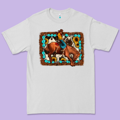 Rodeo Cowboy Premium Tee Designed By Jahusdesignshop