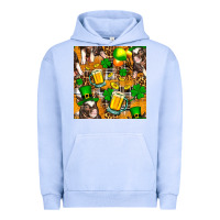 Pigment Grape Ice St. Patrick's Day Pig With Beer And Shamrock Seamless Urban Hoodie - FaDigitalArtStudio
