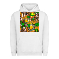 Pigment Lunar Rock St. Patrick's Day Pig With Beer And Shamrock Seamless Urban Hoodie - FaDigitalArtStudio