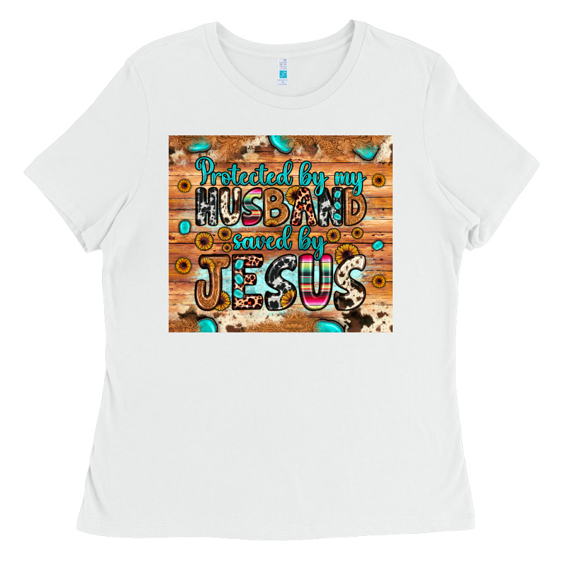 Protected Husband Saved By Jesus Ladies Tee by JahusDesignShop | Teevron