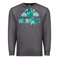 Charcoal Heather ovarian cancer warrior Premium Sweatshirt - CowGirlArtShop