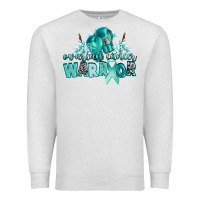 Oatmeal Heather ovarian cancer warrior Premium Sweatshirt - CowGirlArtShop