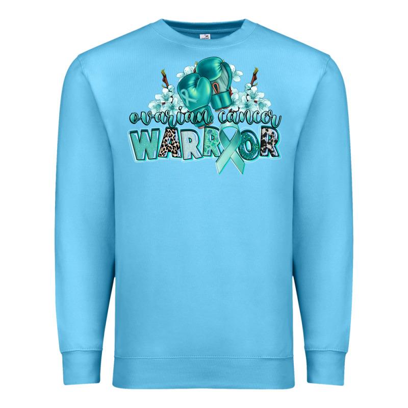 Ovarian Cancer Warrior Premium Sweatshirt by CowGirlArtShop | Teevron
