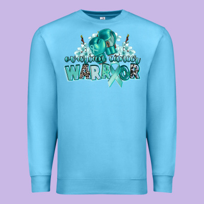 Ovarian Cancer Warrior Premium Sweatshirt Designed By Cowgirlartshop