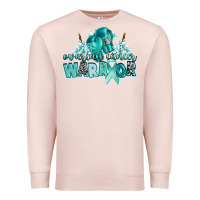 Pale Pink ovarian cancer warrior Premium Sweatshirt - CowGirlArtShop