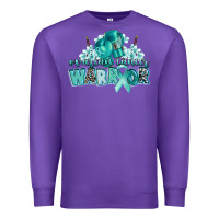 Purple ovarian cancer warrior Premium Sweatshirt - CowGirlArtShop